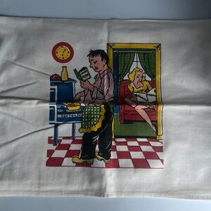 Humorous Linen Vintage Tea Towel